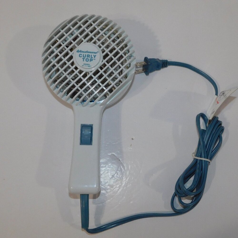 Vintage Windmere Curly Top Hair Dryer Diffuser Model CT-1/467 1200W WORKING